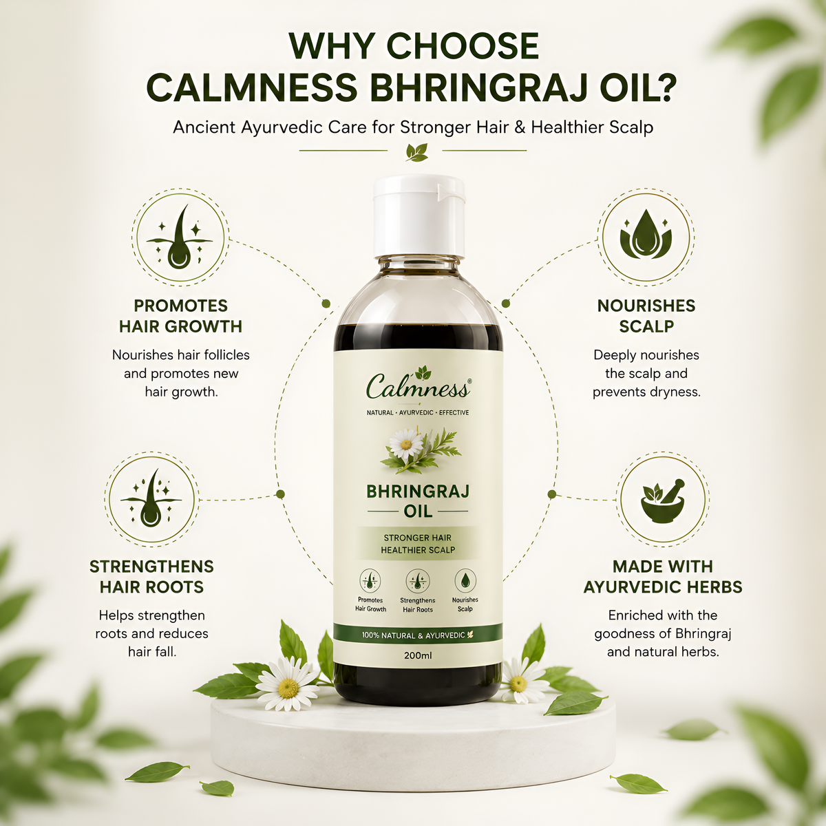 Calmness Herbal Bhringraj Hair Oil 200ml
