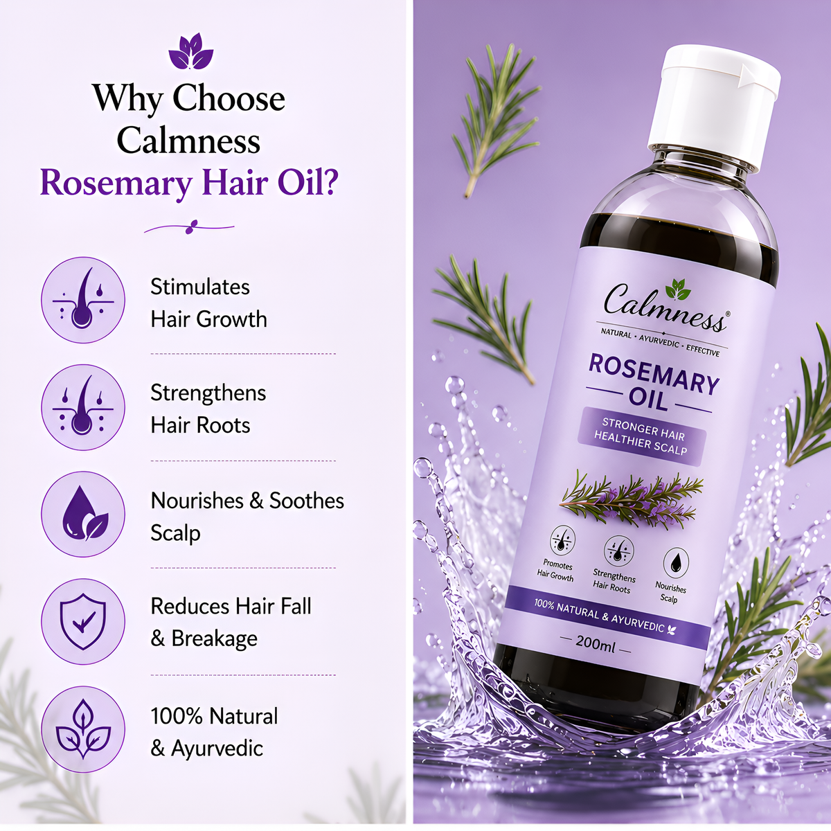 Calmness Herbal Rosemary Hair Oil 400ml