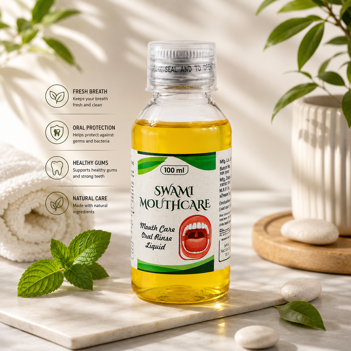 Swami Mouth Care Oral Rinse Liquid 100ml